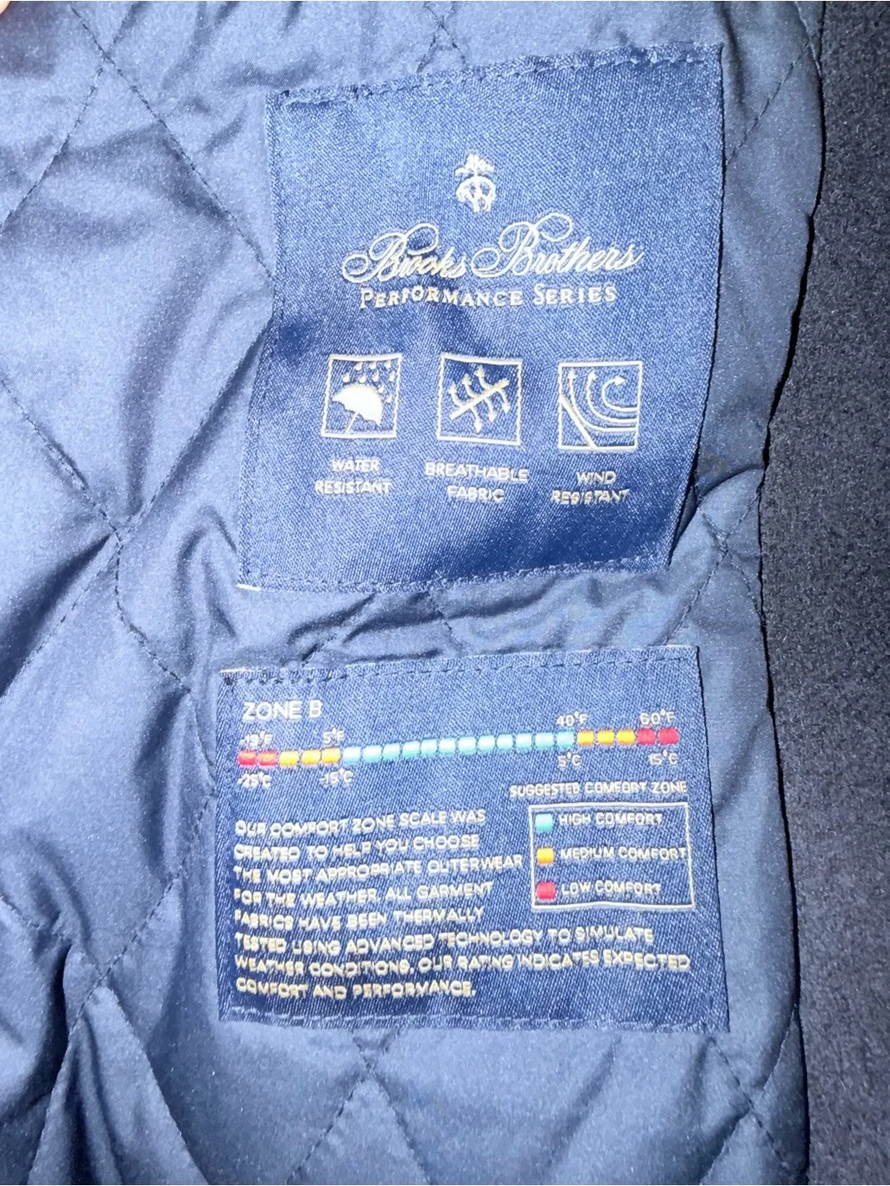 Brooks Brothers Navy Double-Breasted Pea Coat